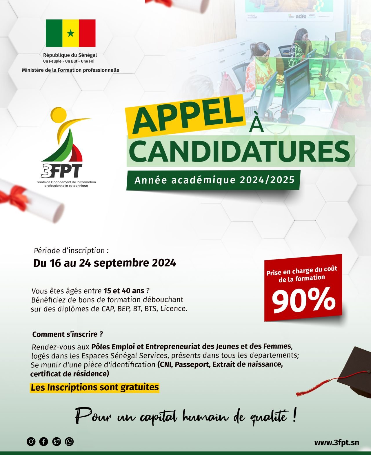 Appel à Candidatures – Bons de Formation Initiale | 3FPT